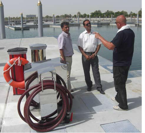 men on marina